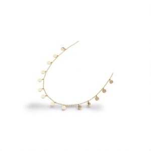 Home shiny gold necklace